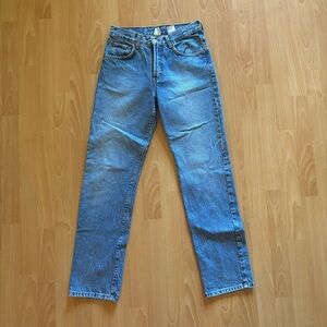 Lucky brand straight leg wash jeans.